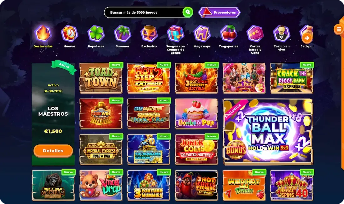 juegos del casino wazamba
